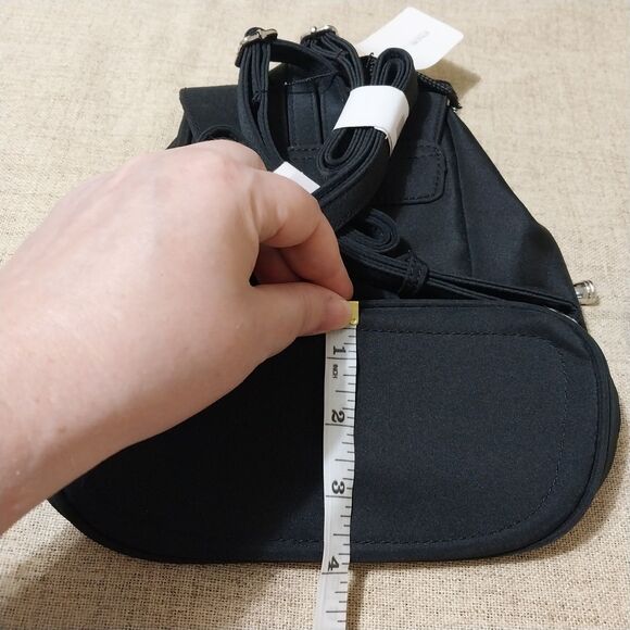 NWT Unbranded backpack black red white colorblock shoulder bag purse Preppy - Picture 8 of 9